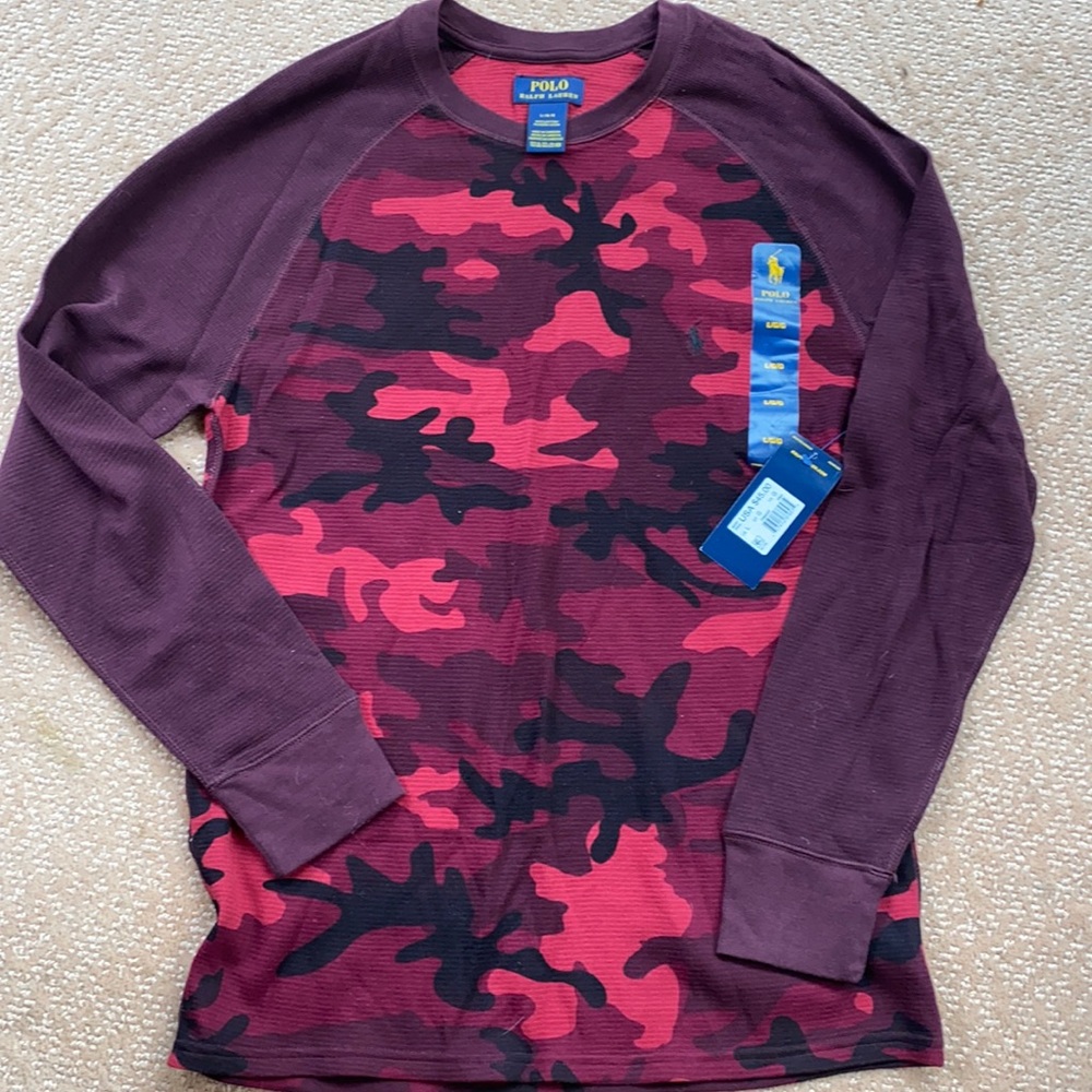 Polo Ralph Lauren Mns Sz L. red camo shirt New NWT